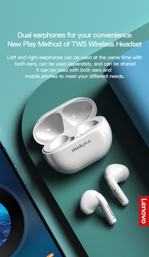 Lenovo XT93 Bluetooth Earbuds with Dual HD Mic