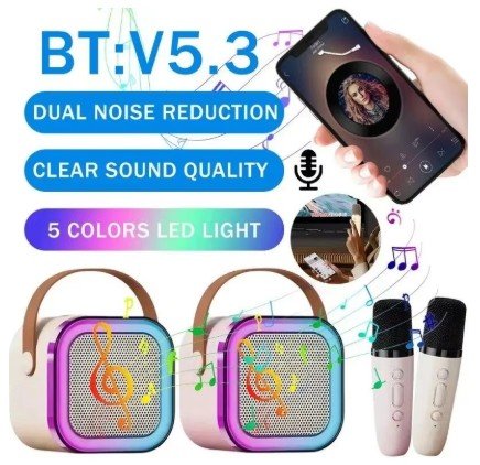 Kids Wireless Karaoke Speaker Bluetooth Microphone