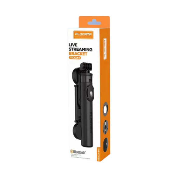  PLOKAMA Live K7 Pro LED Broadcast Stand Tripod 105cm