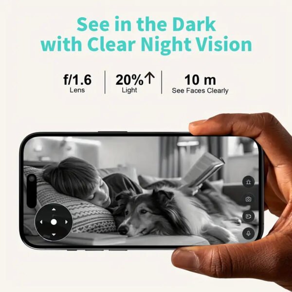 Alaga 360° Panoramic Indoor Security Camera AI Tracking Baby Monitoring