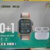 Crown MT50 Smart Watch + Earbuds Combo