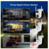 8MP 4G SIM Dual Lens Outdoor Human Detect PTZ Camera - V380 Pro App