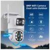 8MP 4G SIM Dual Lens Outdoor Human Detect PTZ Camera - V380 Pro App